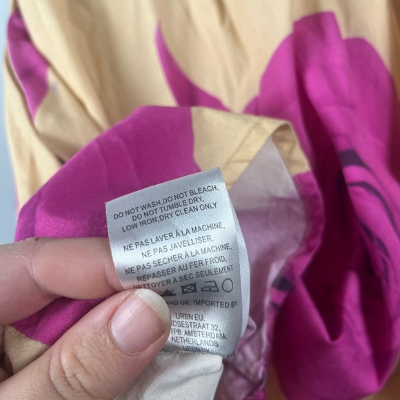 Hutch Long-Sleeve Tie-Waist Shirt Dress pink rosettes SIZE 1X READ - Picture 9 of 9